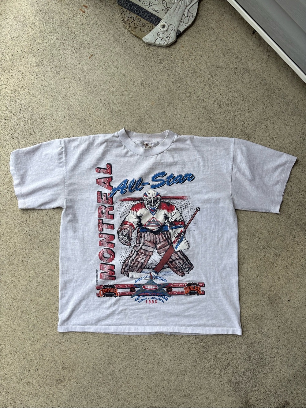Vintage 1993 NHL All-Star Game Montreal Goalie T-Shirt - XL